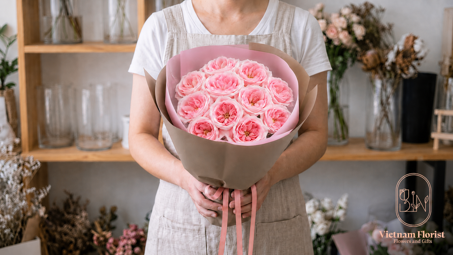 Pure Ohara Kiss – Pink OHara Rose Bouquet