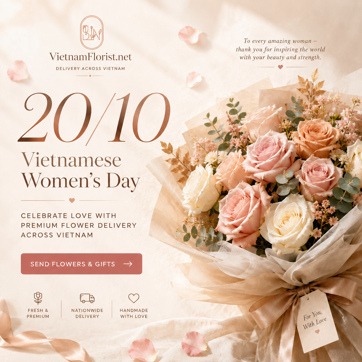 💐Vietnamese Women's Day 20/10 Flowers Collection