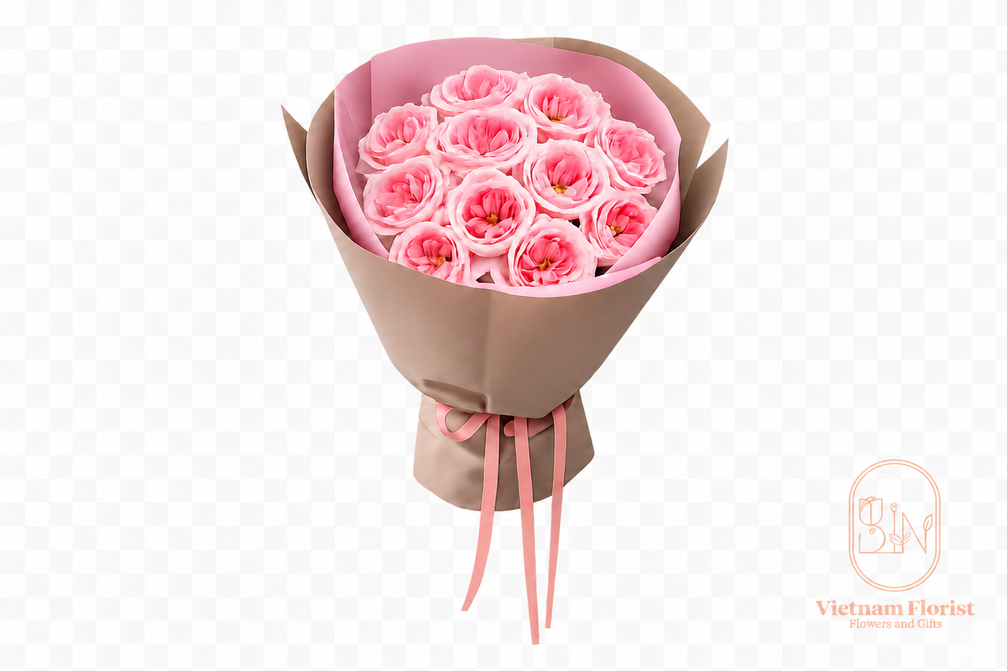 Pure Ohara Kiss – Pink OHara Rose Bouquet