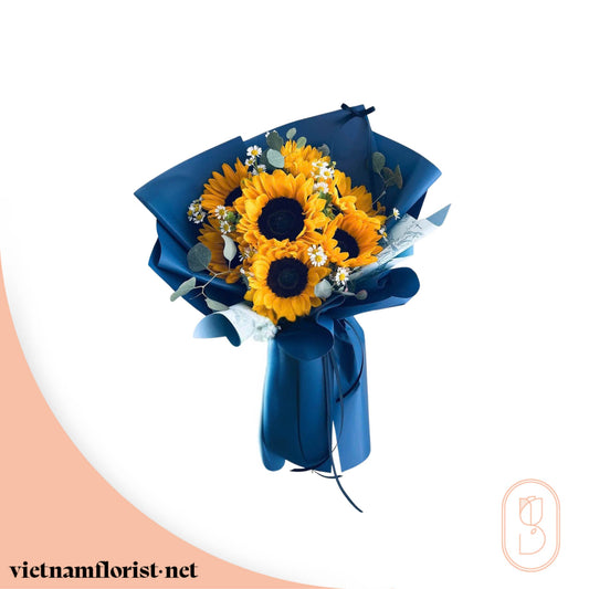 Always Bright – Sunflower bouquet by Vietnamflorist.net, perfect for any occasion.