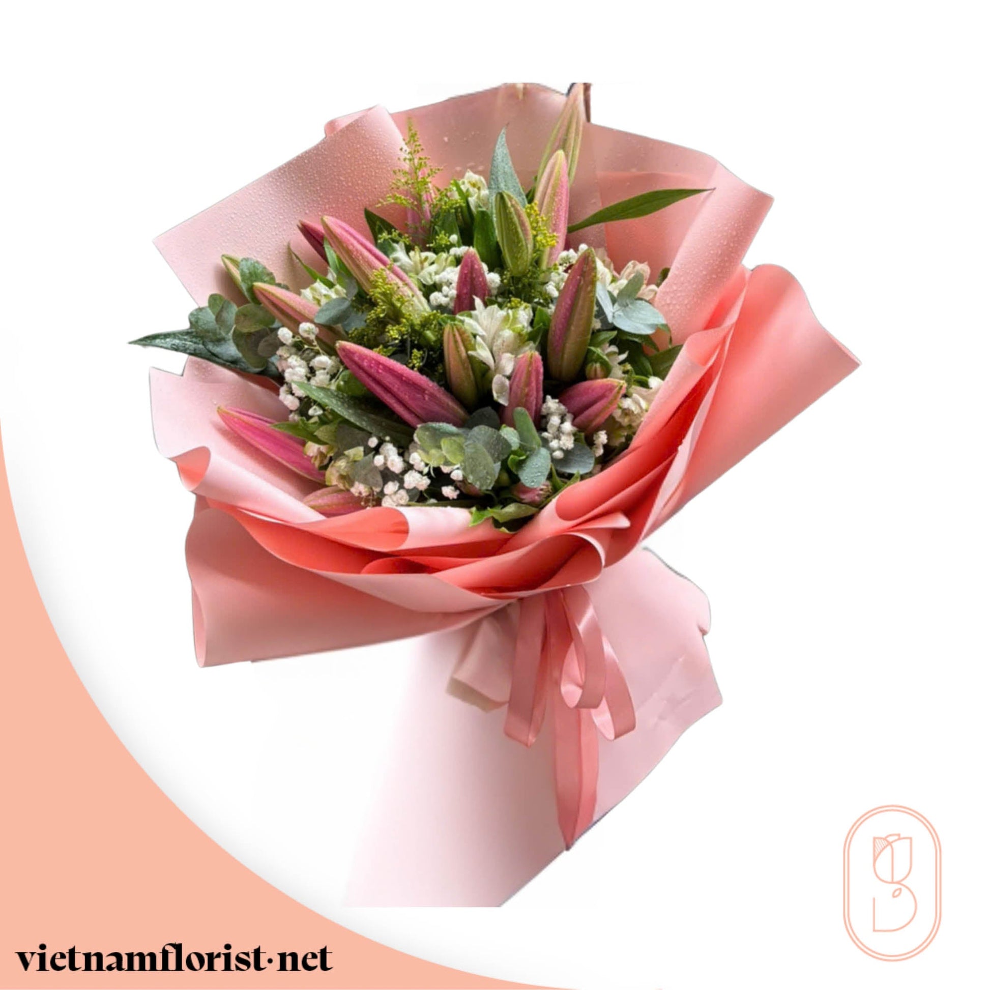 Lily, Daffodils bouquet 'Dream in Bloom' – Delivered in Hanoi, Da Nang, Ho Chi Minh, and across Vietnam