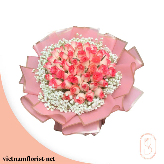 Roses bouquet 'Dual Joy' – Delivered in Hanoi, Da Nang, Ho Chi Minh, and across Vietnam