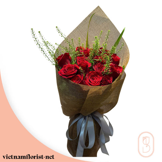 Roses bouquet 'Enchanted Romance' – Delivered in Hanoi, Da Nang, Ho Chi Minh, and across Vietnam