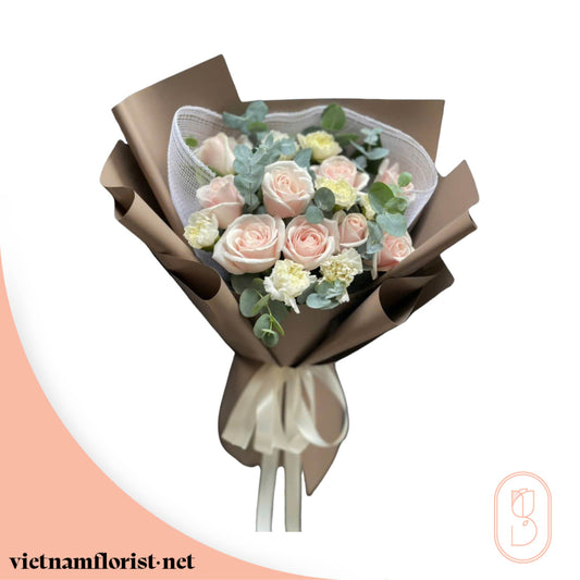 Roses, Mixed, Carnation bouquet 'Endless Embrace' – Delivered in Hanoi, Da Nang, Ho Chi Minh, and across Vietnam