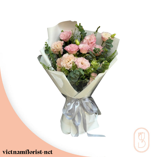 Forest Scent – Lisianthus bouquet by Vietnamflorist.net, perfect for any occasion.
