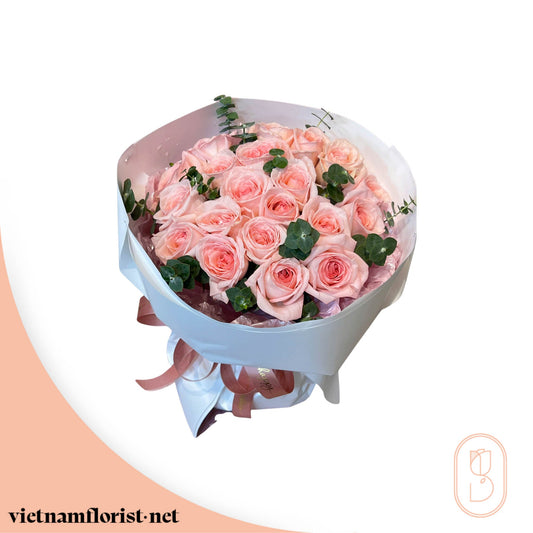 Gentle Whisper – Roses bouquet by Vietnamflorist.net, perfect for any occasion.