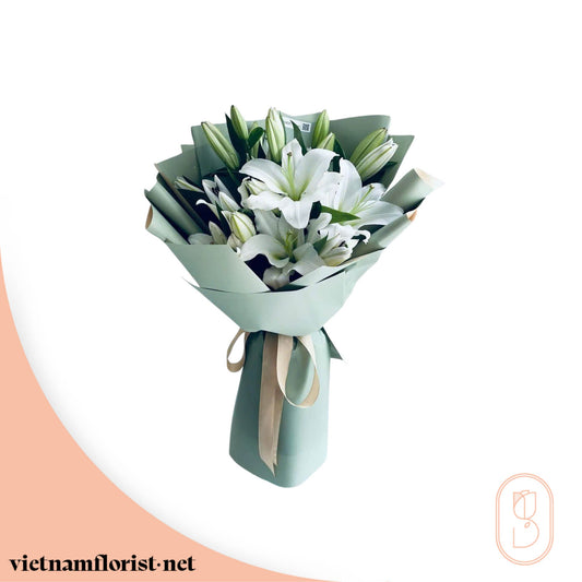 Heavenly Bloom – Lily bouquet by Vietnamflorist.net, perfect for any occasion.