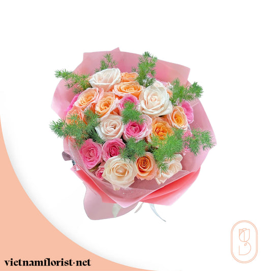 Joyful Bloom – Roses bouquet by Vietnamflorist.net, perfect for any occasion.