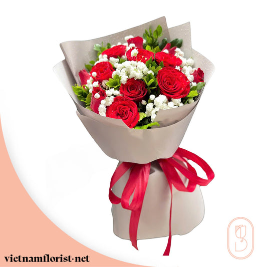 Roses bouquet 'Love Letter' – Delivered in Hanoi, Da Nang, Ho Chi Minh, and across Vietnam