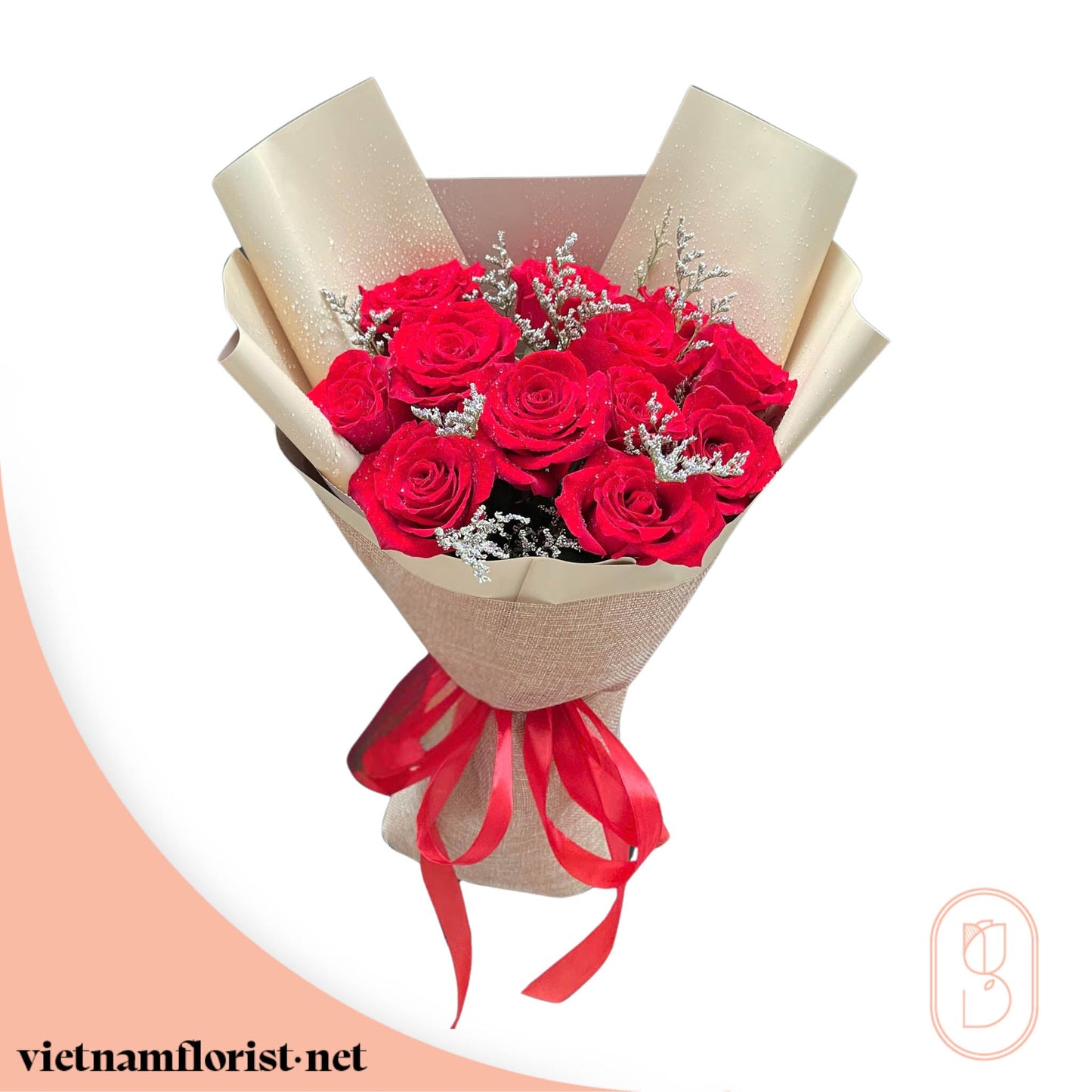 Roses bouquet 'Opal Garden' – Delivered in Hanoi, Da Nang, Ho Chi Minh, and across Vietnam