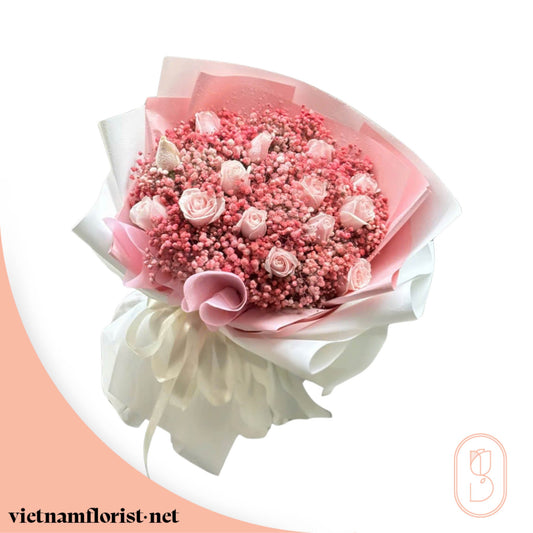 Roses bouquet 'Pastel Vibes' – Delivered in Hanoi, Da Nang, Ho Chi Minh, and across Vietnam