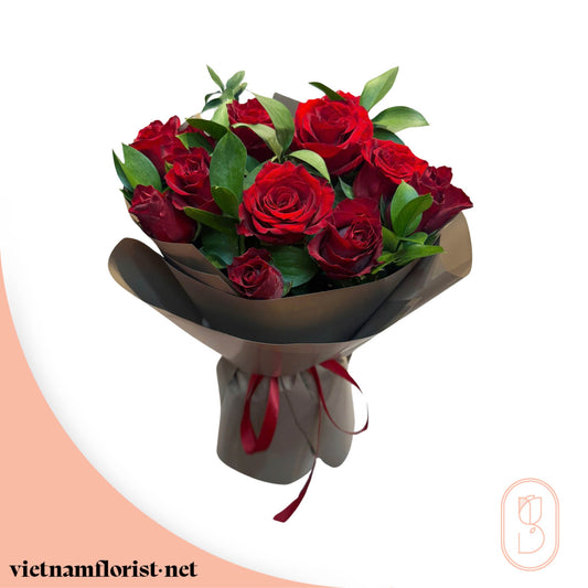 Roses bouquet 'Pure Grace' – Delivered in Hanoi, Da Nang, Ho Chi Minh, and across Vietnam