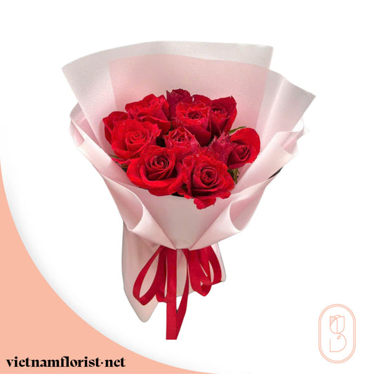 Roses bouquet 'Red Velvet' – Delivered in Hanoi, Da Nang, Ho Chi Minh, and across Vietnam