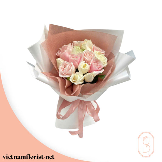 Roses bouquet 'Soft Touch' – Delivered in Hanoi, Da Nang, Ho Chi Minh, and across Vietnam