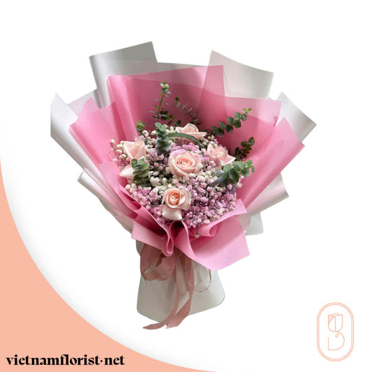 Roses bouquet 'Spring Awakening' – Delivered in Hanoi, Da Nang, Ho Chi Minh, and across Vietnam