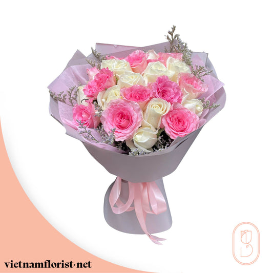 Roses bouquet 'Spring Breeze' – Delivered in Hanoi, Da Nang, Ho Chi Minh, and across Vietnam