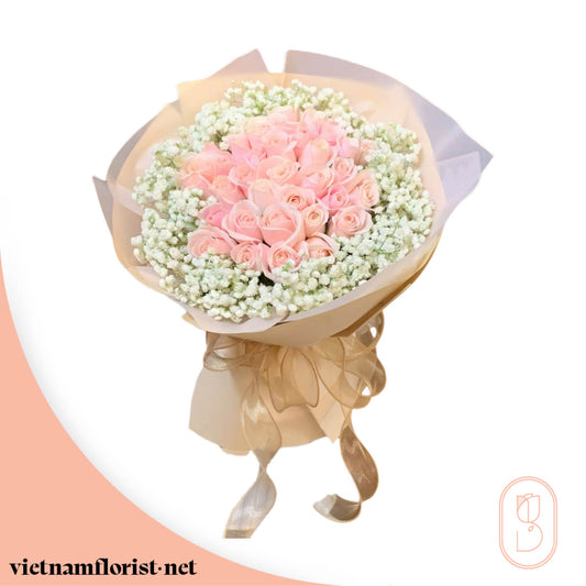 Roses bouquet 'The Secret Garden' – Delivered in Hanoi, Da Nang, Ho Chi Minh, and across Vietnam
