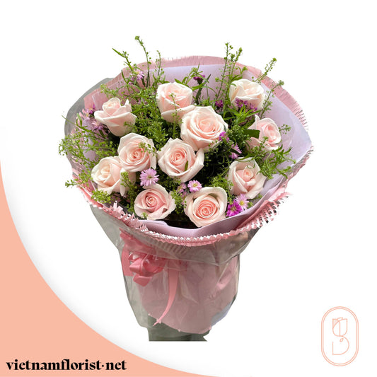 Roses bouquet 'Timeless Charm' – Delivered in Hanoi, Da Nang, Ho Chi Minh, and across Vietnam