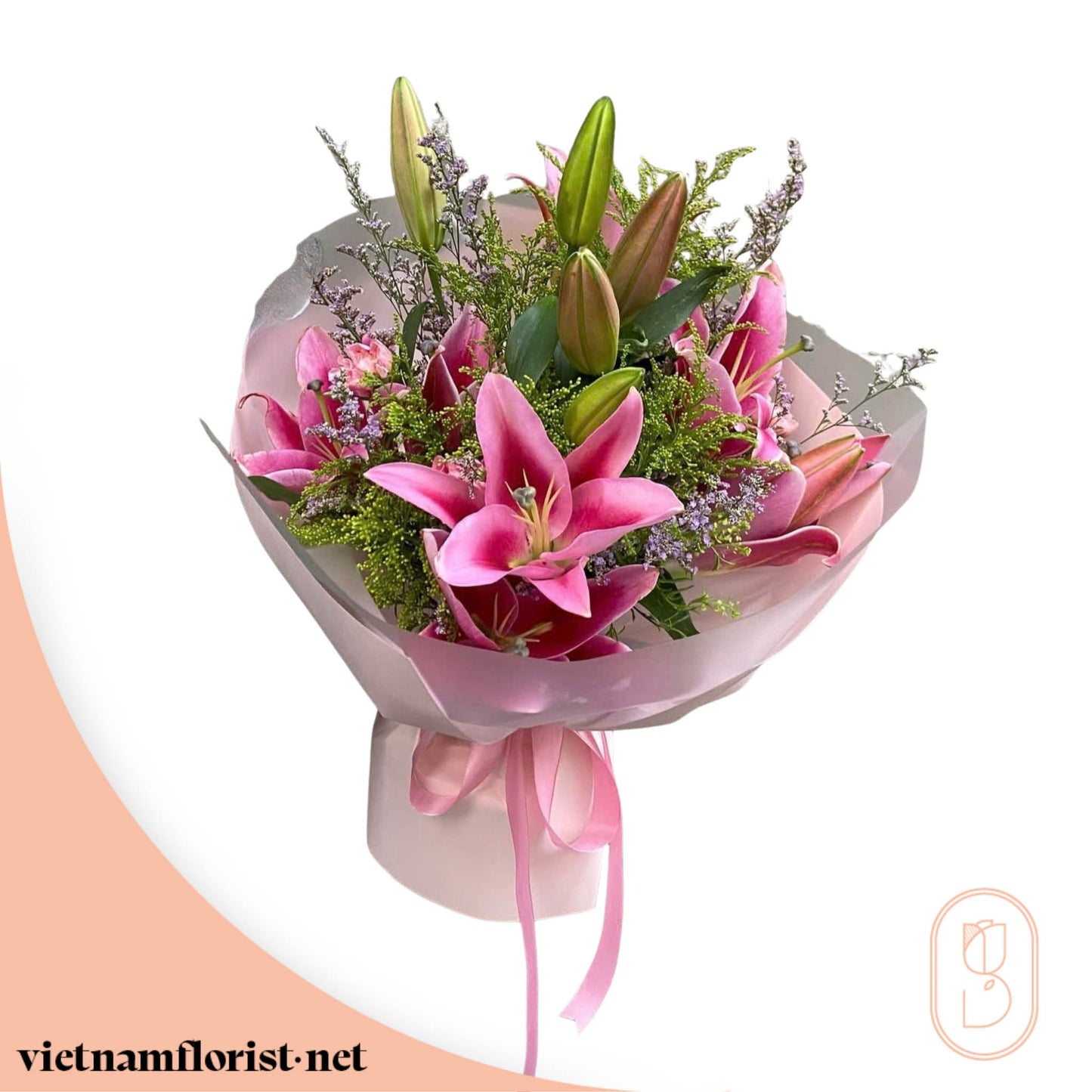 Twilight Bloom – Lily bouquet by Vietnamflorist.net, perfect for any occasion.