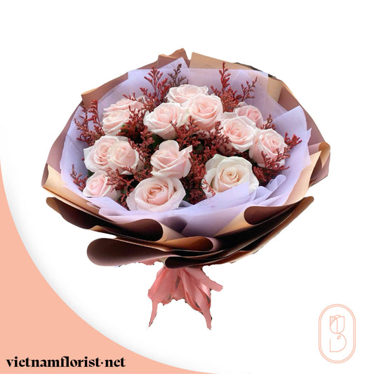 Roses bouquet 'Velvet Bloom' – Delivered in Hanoi, Da Nang, Ho Chi Minh, and across Vietnam