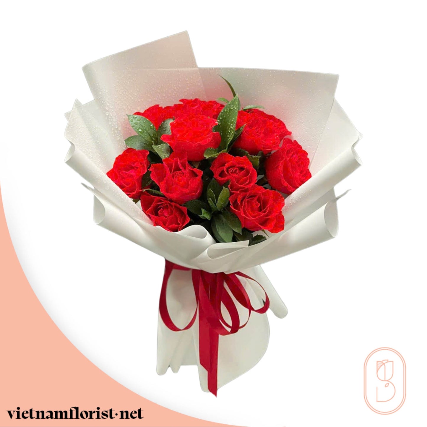 Roses bouquet 'Whispering Petals' – Delivered in Hanoi, Da Nang, Ho Chi Minh, and across Vietnam